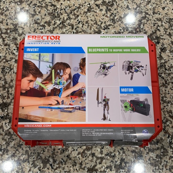 NWT ERECTOR by Meccano Innovation Sets, Motorized Movers S.T.E.A.M. Building Kit - Picture 3 of 13